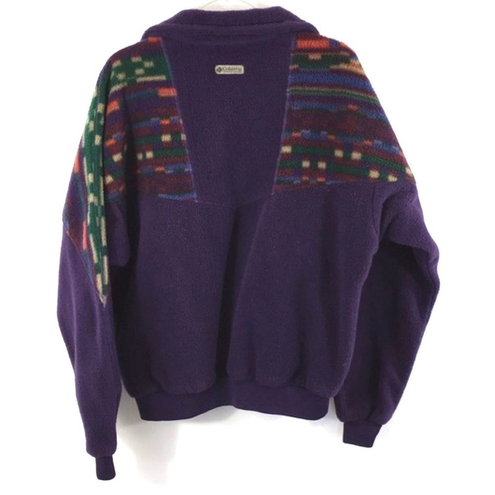 Columbia Vintage Purple Fleece 1/4 Zip Jacket - Picture 2 of 8